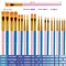 20 Pcs Paint Brushes Set, Paint Brushes for Acrylic Painting, Oil Watercolor Acrylic Paint Brush, Artist Paintbrushes for Body Face Rock Canvas, Kids Adult Drawing Arts Crafts Supplies, Blue+Pink